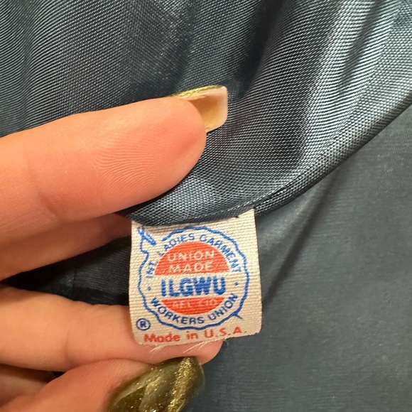 Vintage Petite Sophisticate Green Wool Coat Union Made USA ILGWU 1980s Fits L/XL - Picture 11 of 12